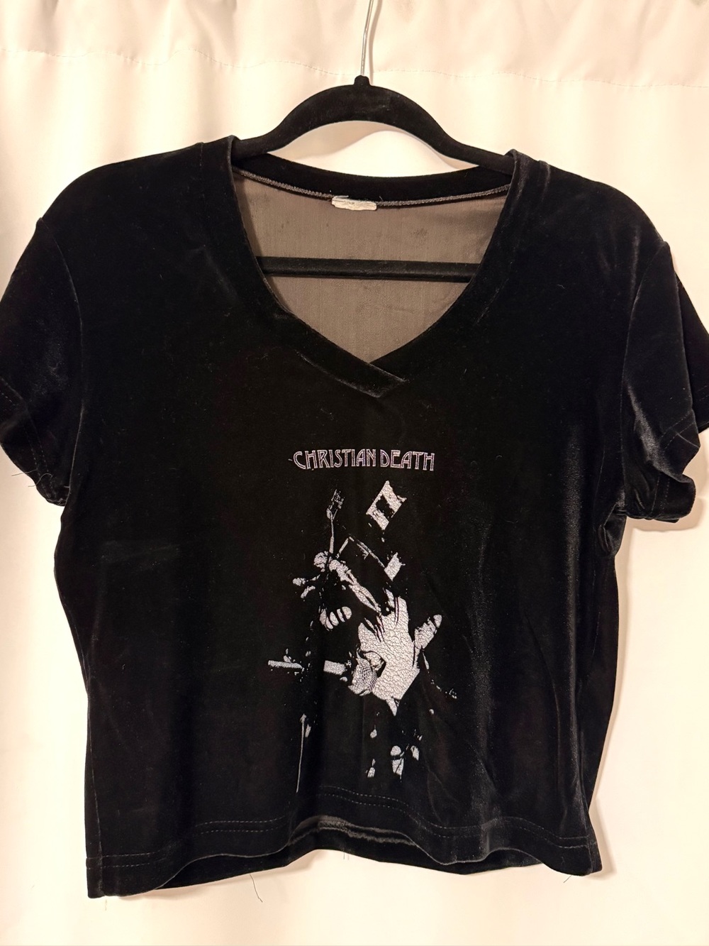 Vintage 90’s Rozz Williams Christian Death Velvet One of a Kind Shirt M Goth